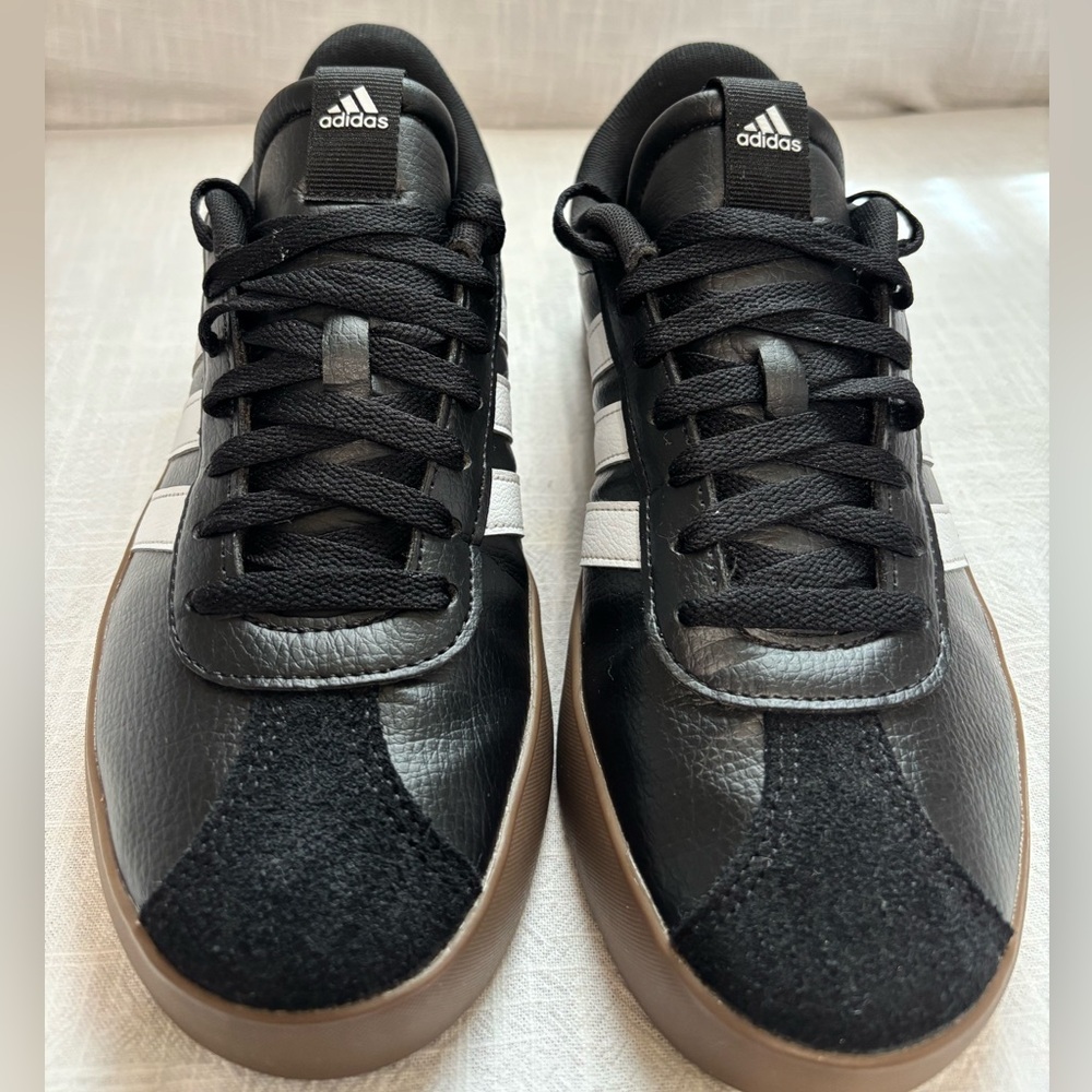 adidas Women's Black and White Court-Style Sneakers